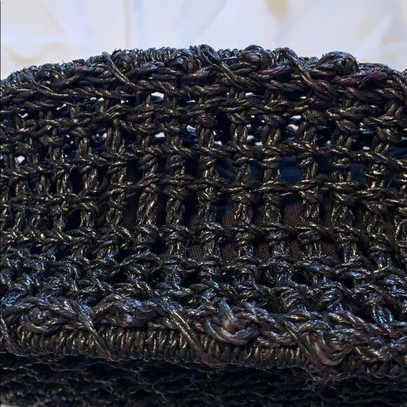 Marabelle  Black Circular Straw Bag - Picture 7 of 7